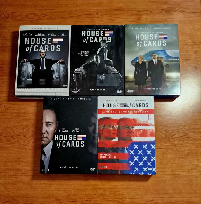 HOUSE OF CARDS - Série Completa / 5 Temporadas / 20 dvds verificados