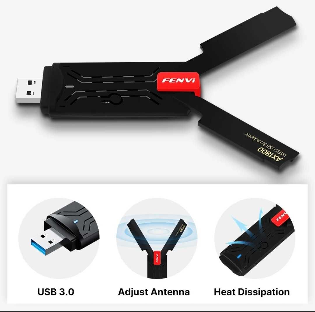 FENVI AX1800 Wi-Fi 6 USB адаптер двухдиапазонный 2,4G/5 ГГц