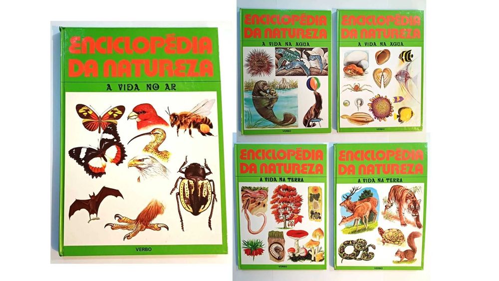 Enciclopédia da Natureza - coleção de 5 volumes, da Verbo, 1974-76