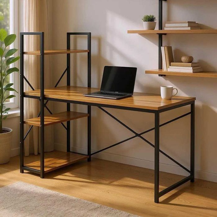 NOWE Biurko Gamingowe Metalowe Komputerowe Meble Szkolne Loft OKAZJA