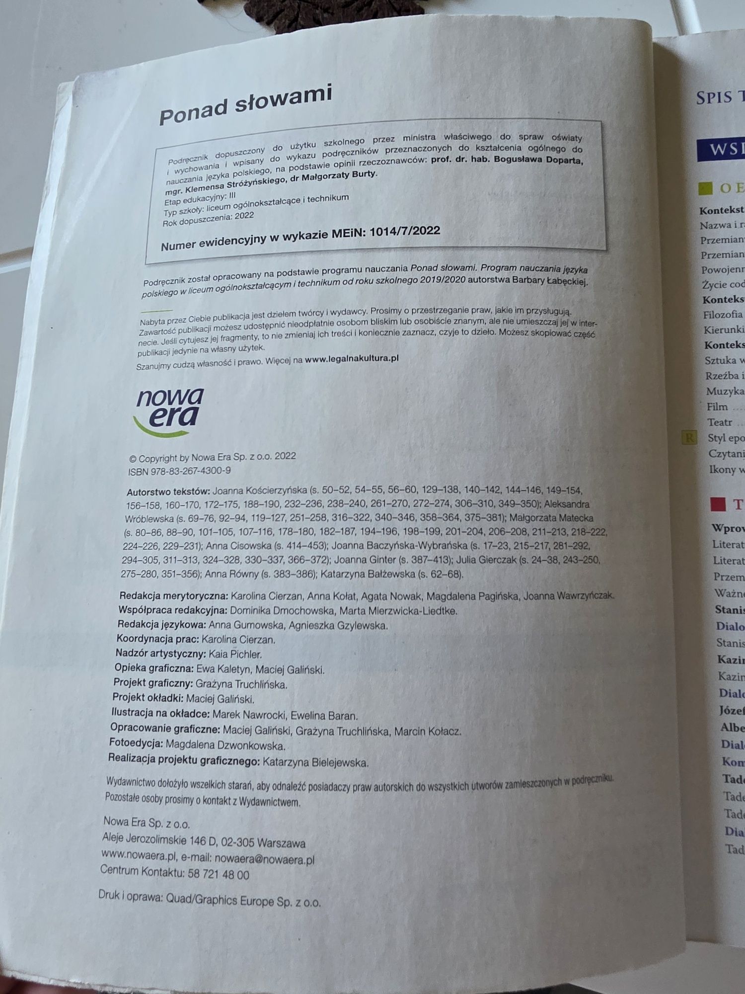 Podręcznik do języka polskiego Ponad Słowami
