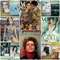 журналы Vogue, Majesty, Elle, AD, New Yorker, журнал Vanity Fair