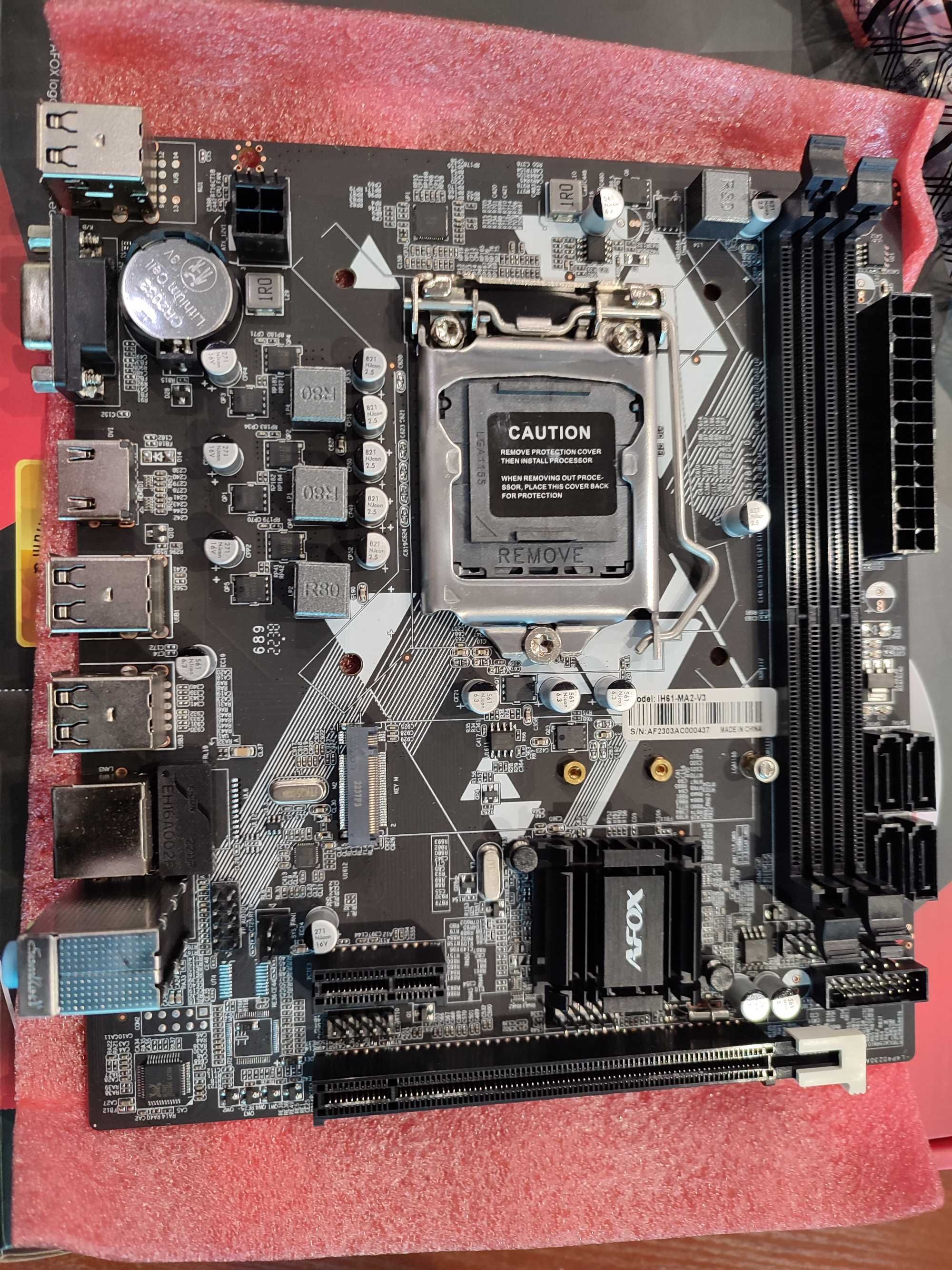 Материнська плата AFOX IH61-MA5-V6 s1155 H61 DDR3  mATX Нова