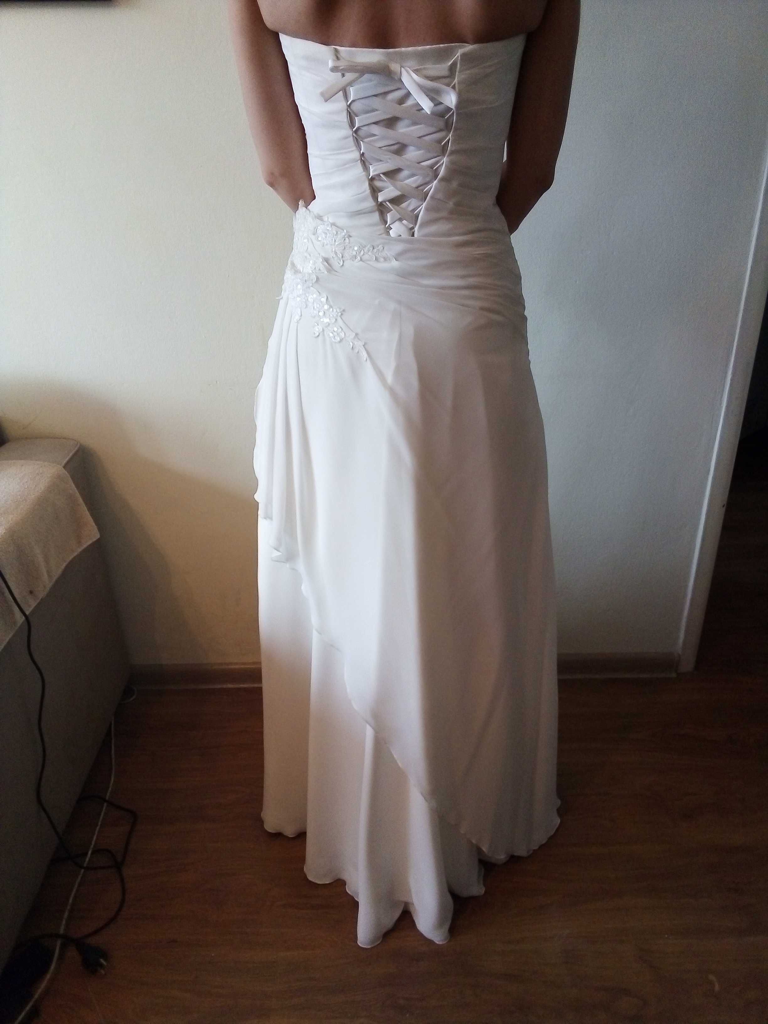 Suknia Ślubna biala klasyczna roz 38- 40 Krakow
