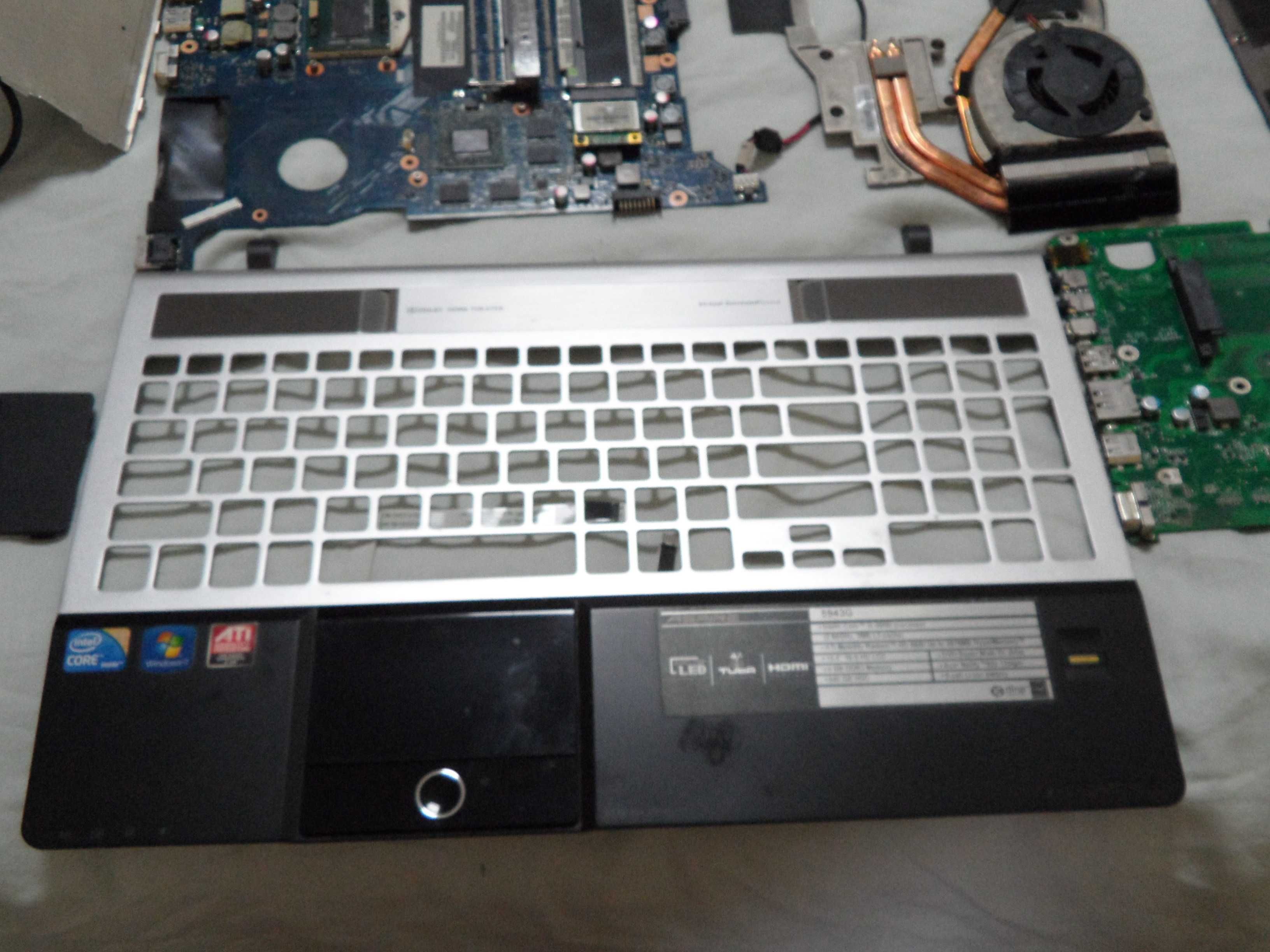Acer Aspire 8943G и 5943 2 ноутбука под восстановление или разборку.