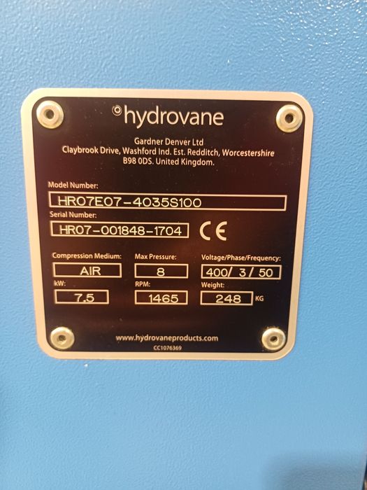 Kompresor łopatkowy hydrovane HR07