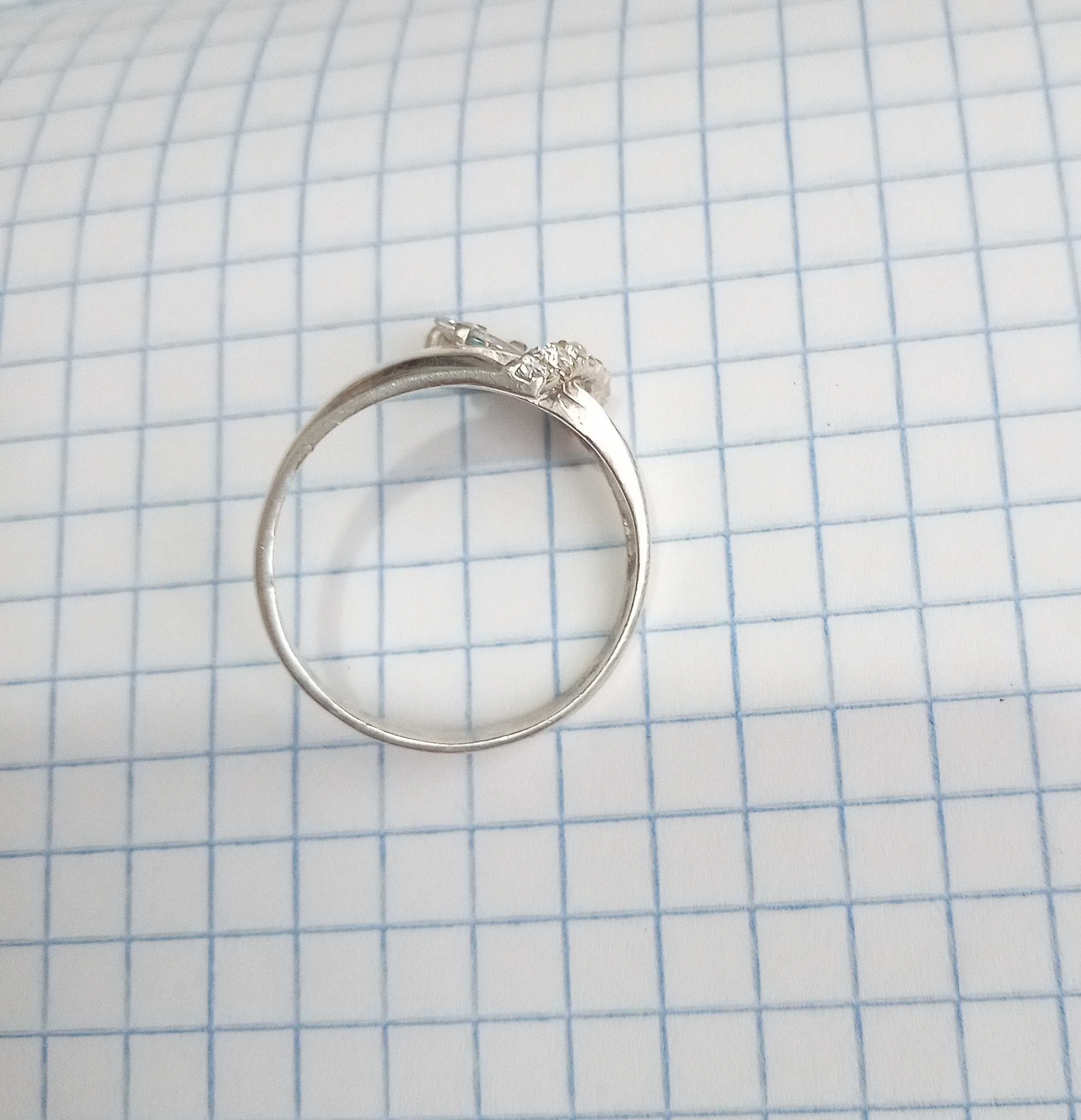 Кольцо  с камнями, серебро 925 проба, 18,5 размер
