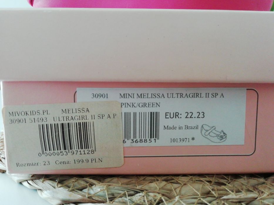 Mini melissa kotki różowe 23
