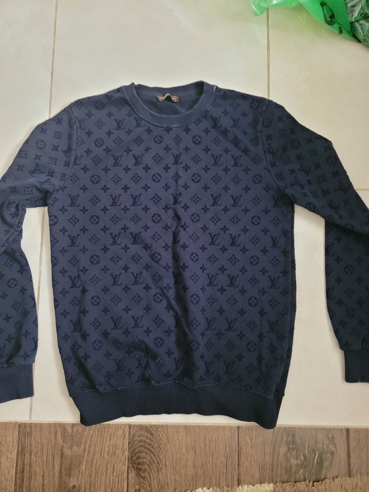 Bluza męska S logowana LV Louis Vuitton granatowa