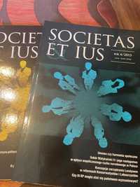 Dwa numery czasopisma Societas et ius
