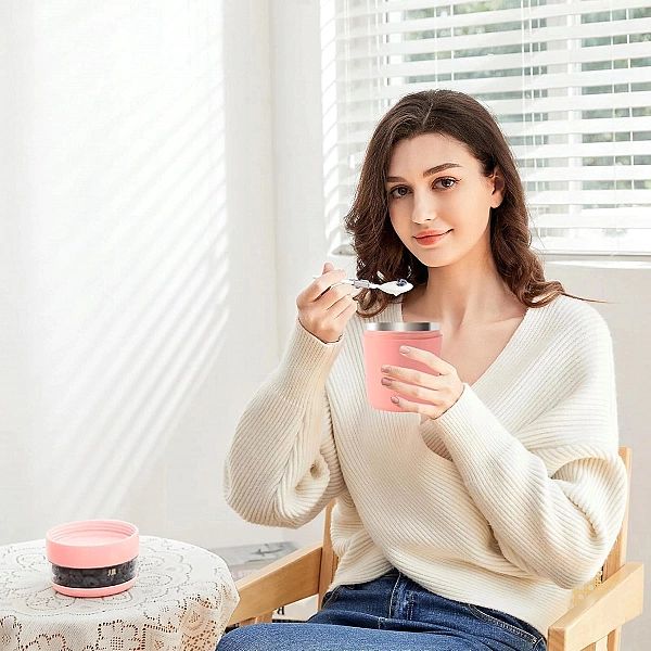 Kubek na lunc, musli izolowany kubek na jogurt z łyżką do pracy 750 ml