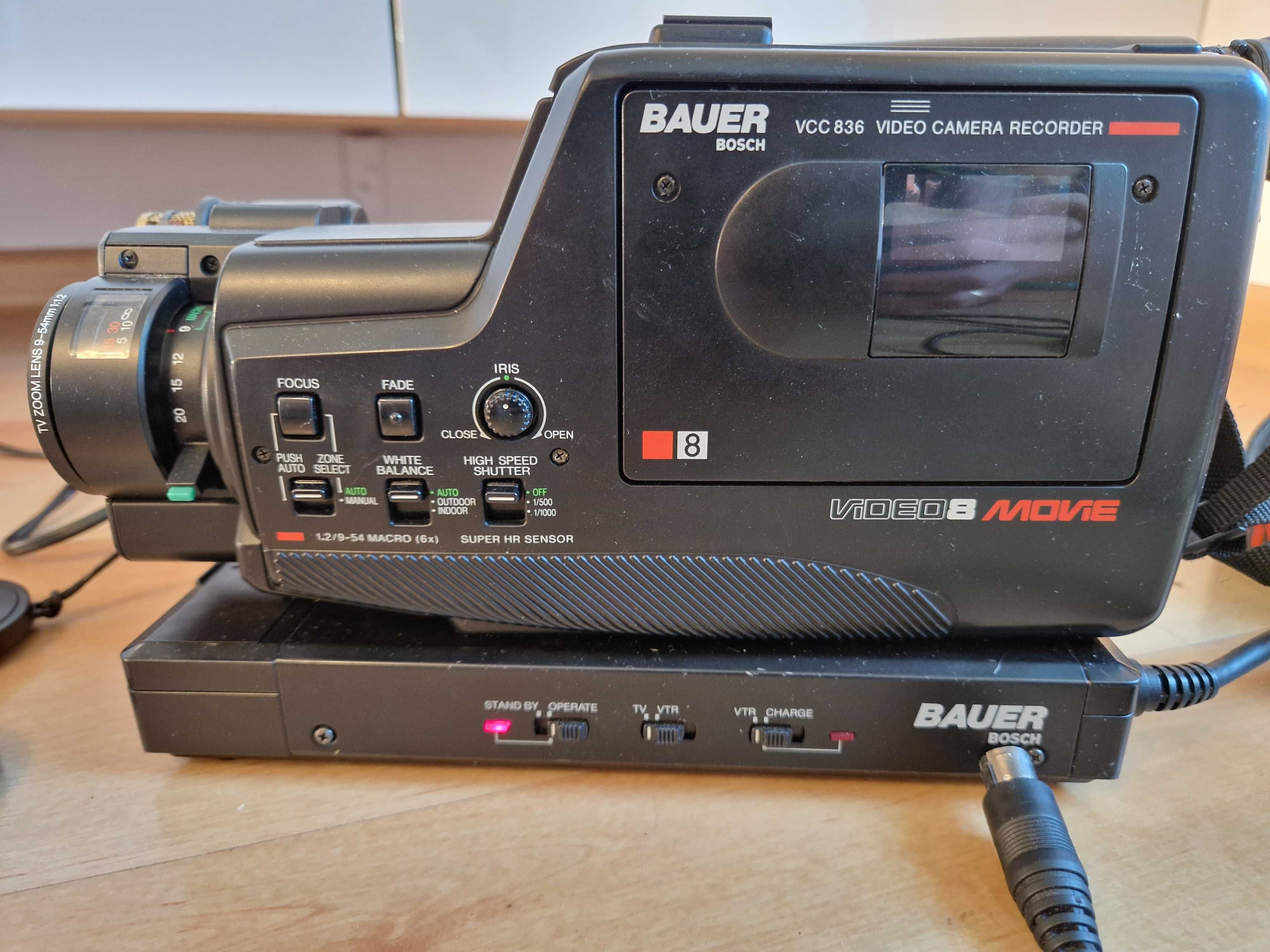 Kamera analogowa Bauer bosch VCC 836 +zasilacz VPA 810 +UV hoya Video8