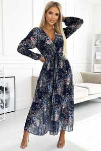 Elegancka sukienka szyfonowa plisowana sklep Outlet UNI