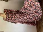 Bawelniana sukienka  maxi LINDEX, brazowa w kwiaty, 100% bawełna