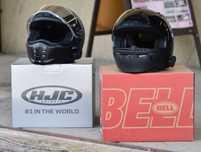2 x KASK - HJC V10 Semi Flat Black, Bell QUALIFIER oraz Intercom CARDO