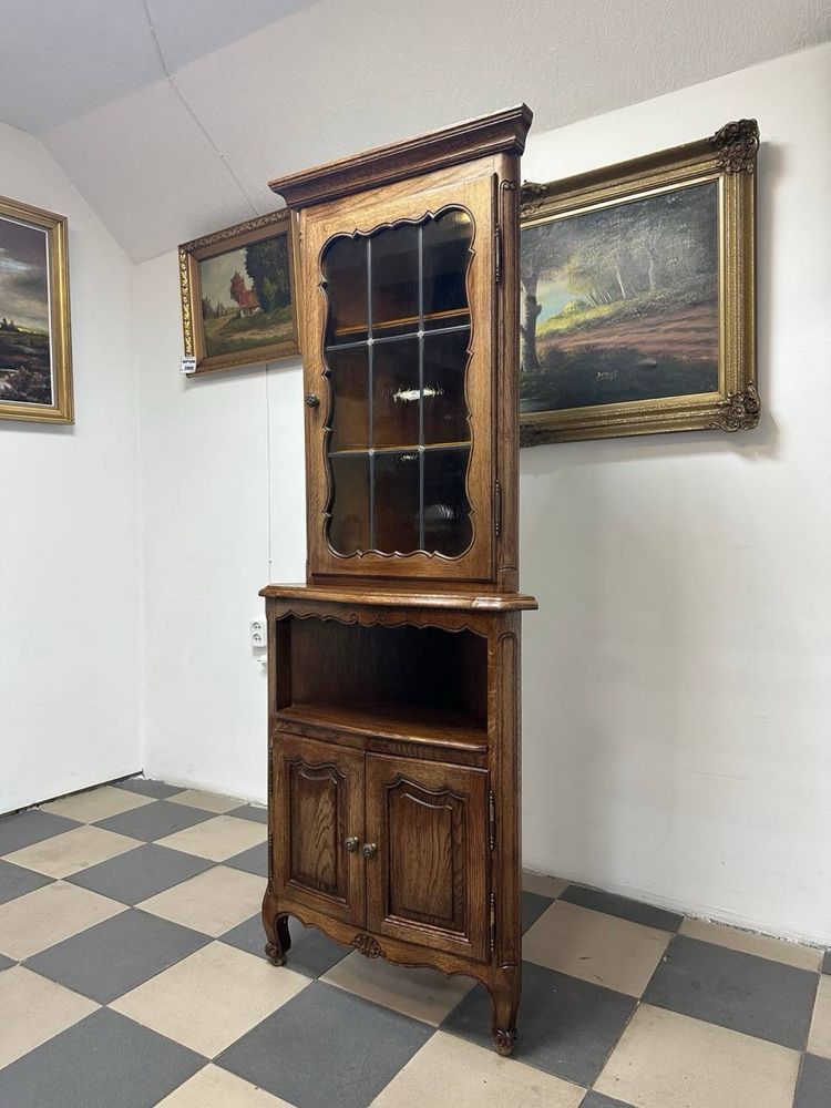 Кутова вітрина  сервант дуб угловая витрина