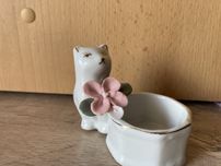 Kot kotek porcelanowy