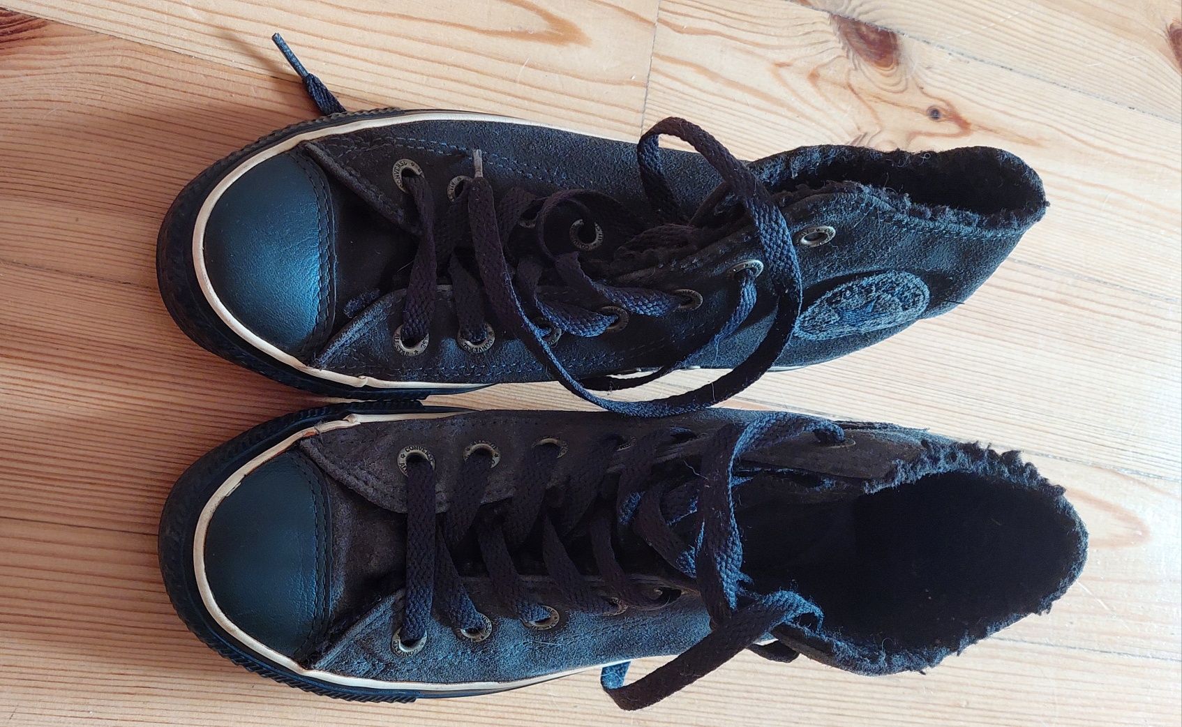 Утеплені замшеві кеди converse all star.leather