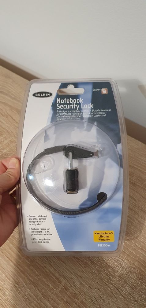 Belkin Notebook Security Lock zabezpieczenie laptopa do biurka NOWE