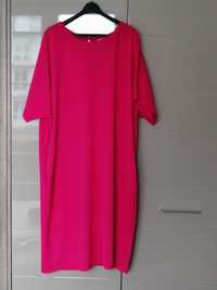 Różowa sukienka Tunika rozm 52 dla eleganckiej Pani kobiety
