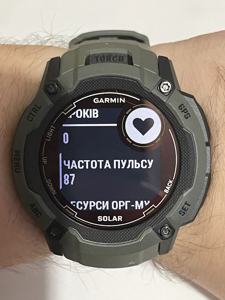 Garmin Instinct 2X solar, moss, зелені