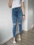 Jeansy wysoki stan wąskie Bershka xs