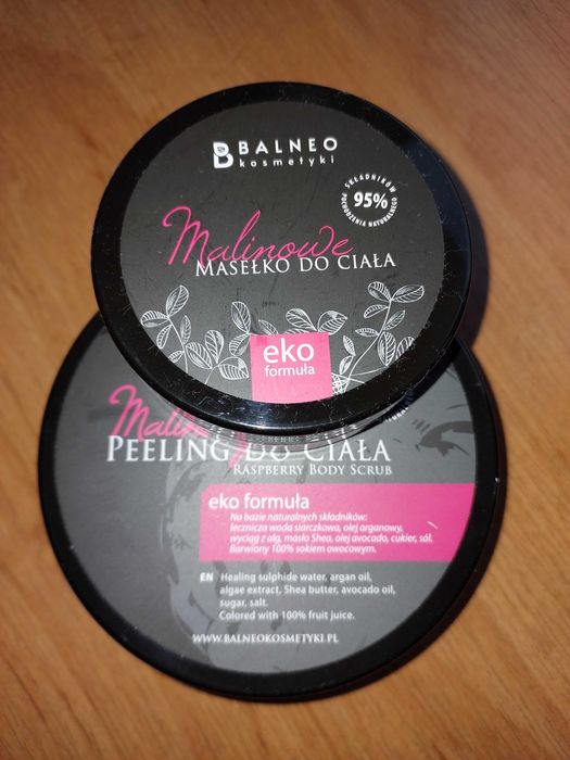 Malinowe masełko do ciała + peeling do ciała Balneo