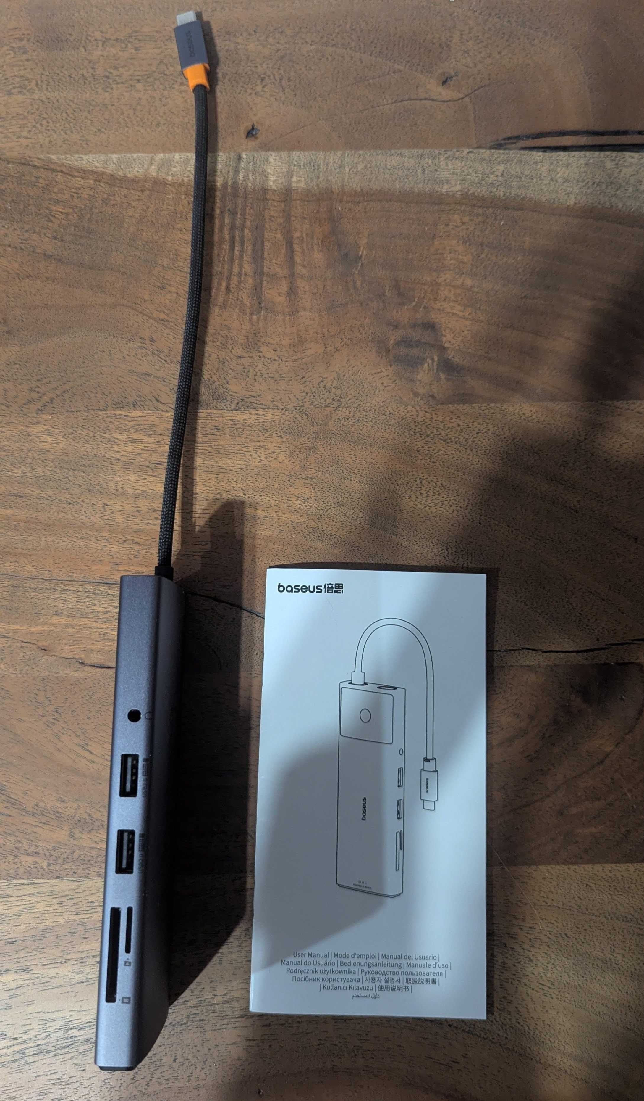 HUB USB-C 10w1 Baseus 4k 60Hz 10Gbps PD USB 3.2 HDMI RJ-45 audio