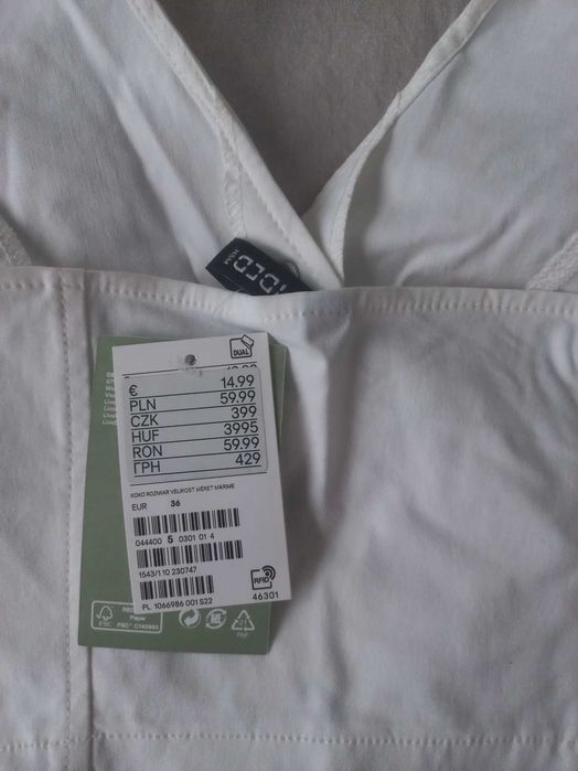Biały top z kołnierzem H&M