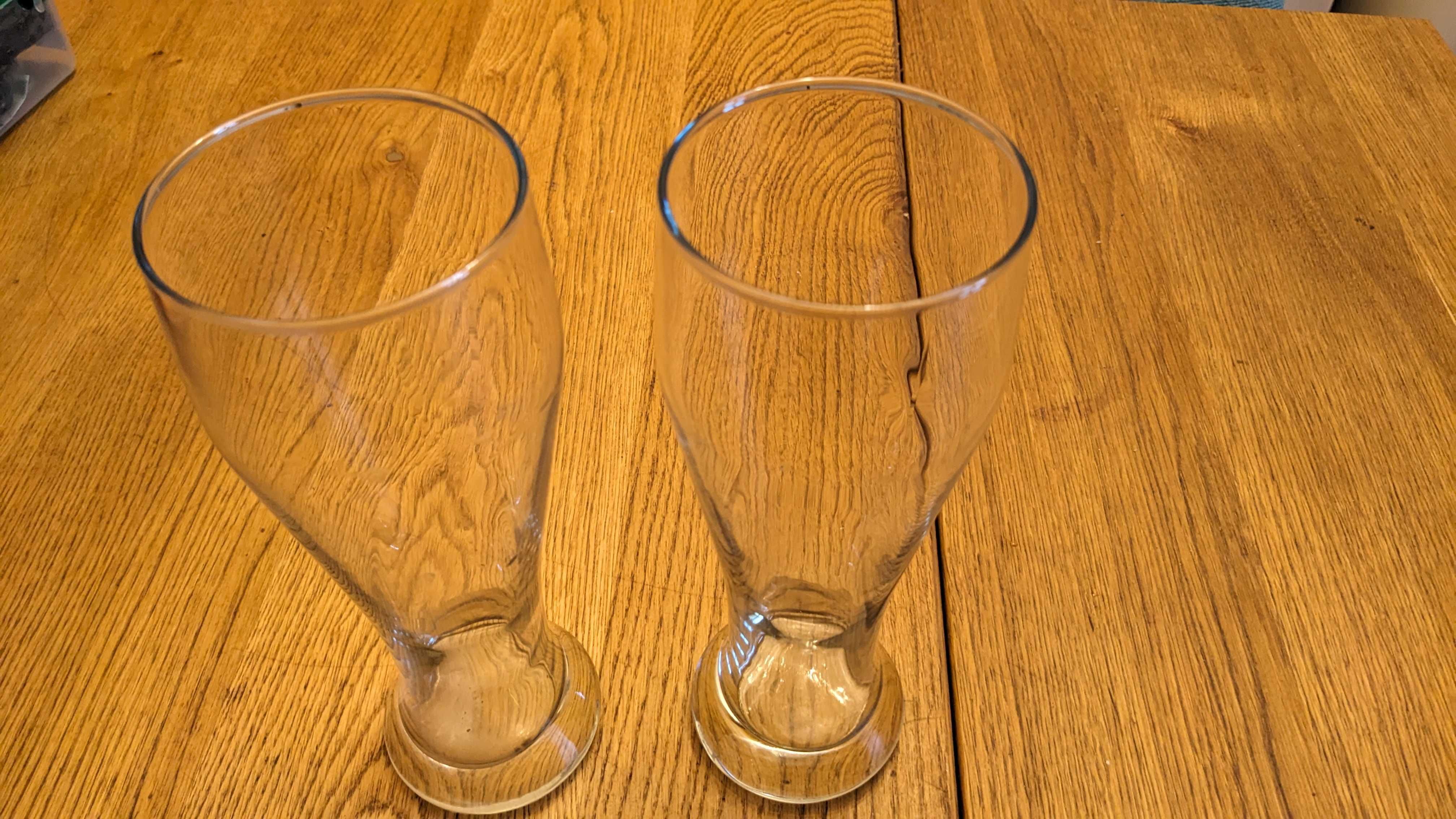 Dwie wysokie szklanki do piwa, pokal, wysokość 23,5 cm; poj . 700 ml