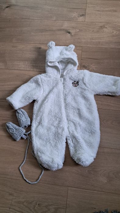 Kombinezon 56 zimowy biały