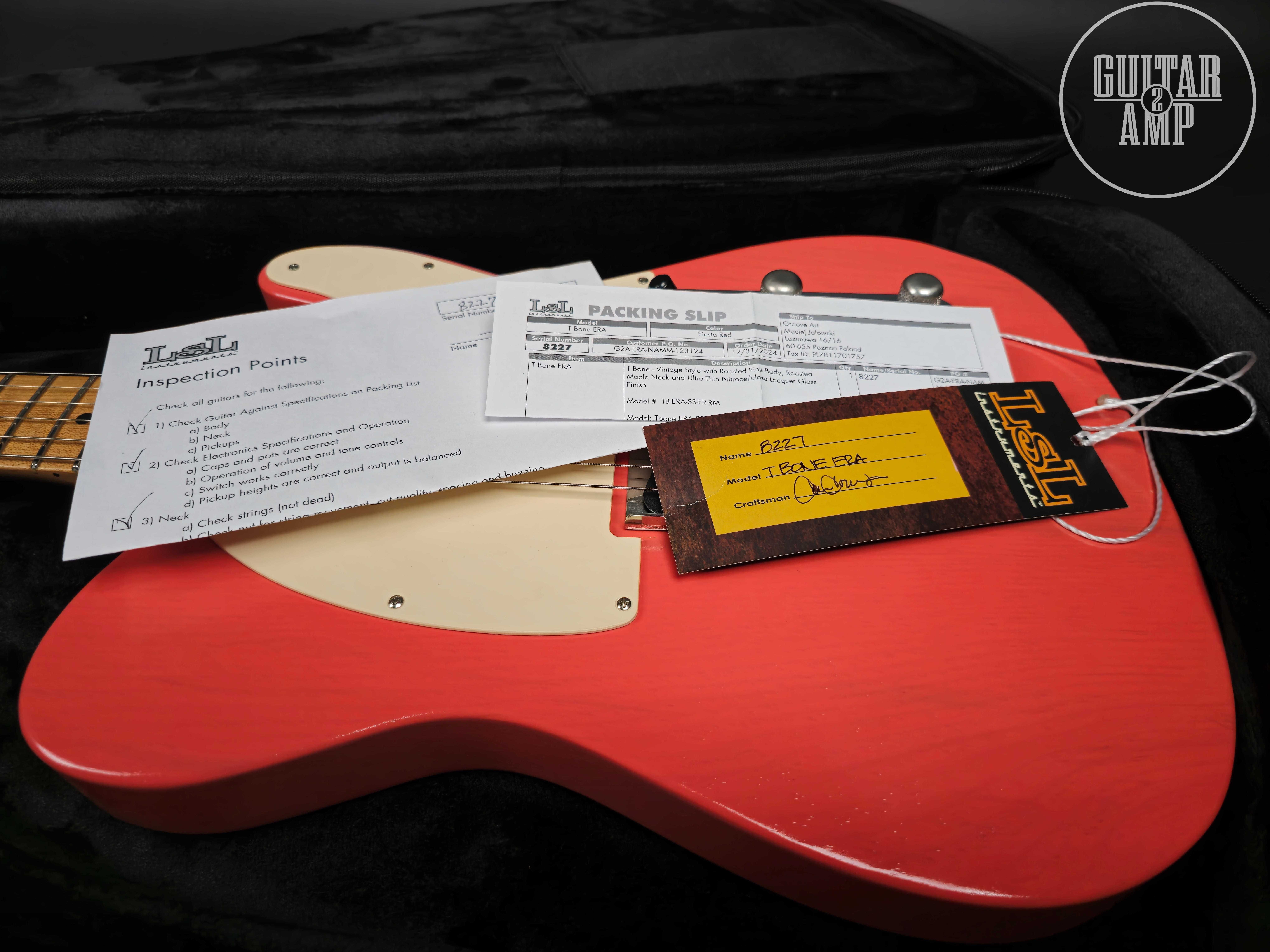LsL T Bone ERA NAMM Fiesta Red Telecaster Custom Shop - Nowy
