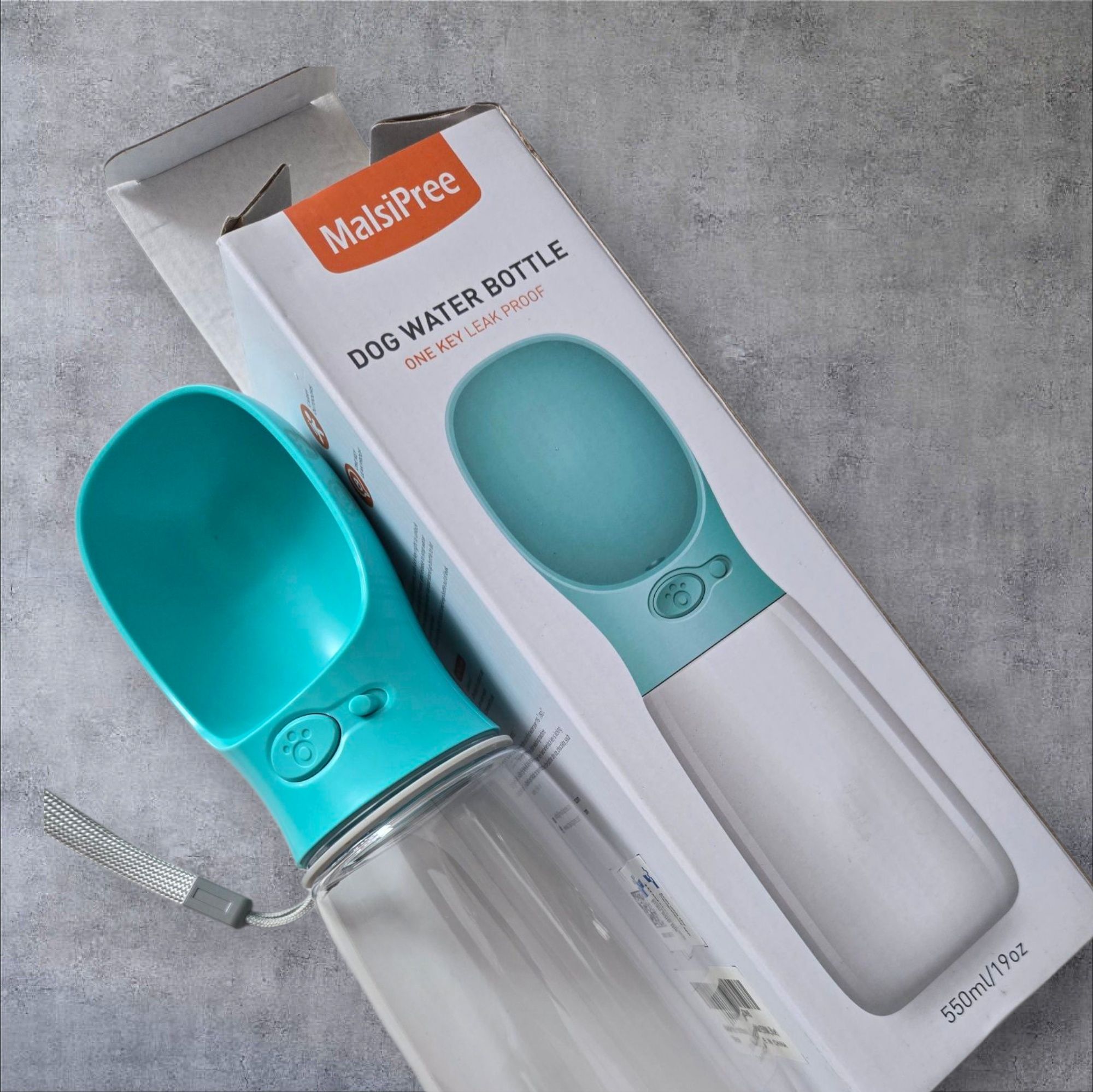 Bidon MalsiPree – Poidełko dla Psa i Kota 550 ml | Miska Turystyczna i