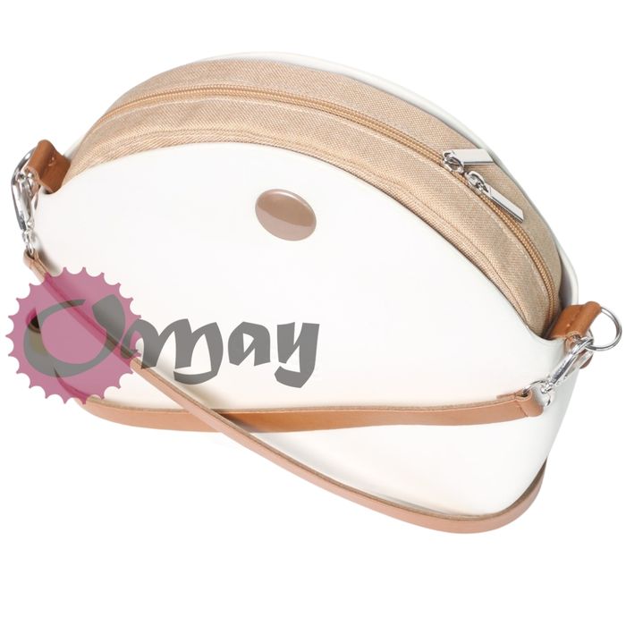 organizer OBAG MOON LIGHT beżowy len biszkopt 2 kieszenie wkład OMAY