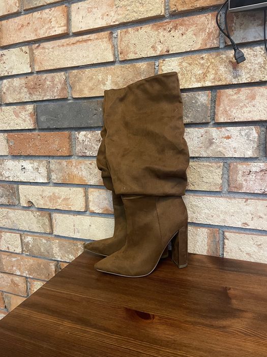 Kozaki marszczowe zamszowe steve madden