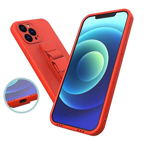 Rope case żelowe etui ze smyczą łańcuszkiem torebka smycz iPhone XR cz