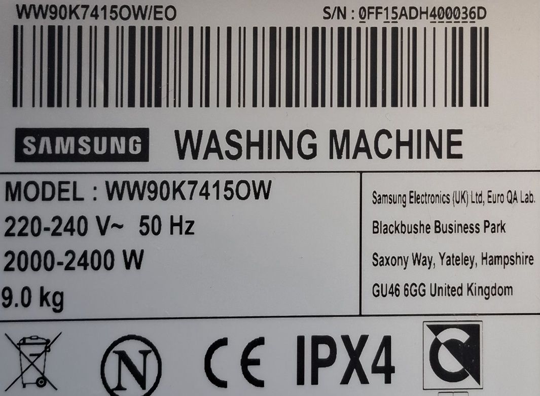 Pralka Samsung 9kg z transportem,Gwarancja