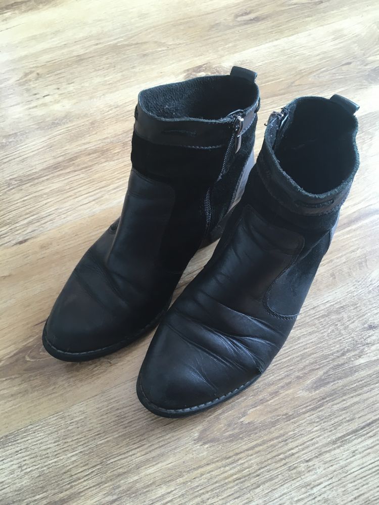 Botki damskie r. 39 Lasocki skórzane
