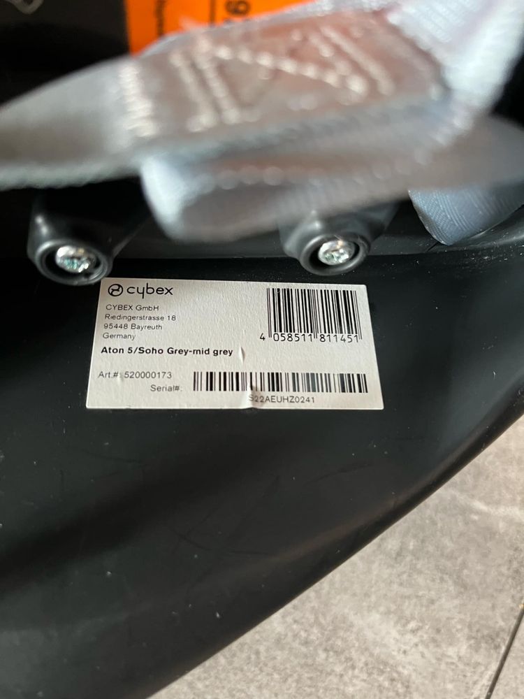 Fotelik samochodowy cybex aton 5 razem z bazą