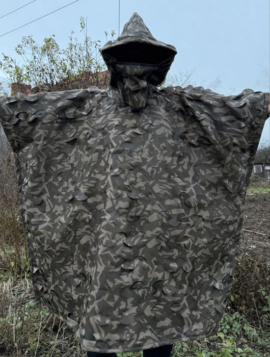 Анти-тепловізор пончо камуфляж осінь захист від тепловізорів