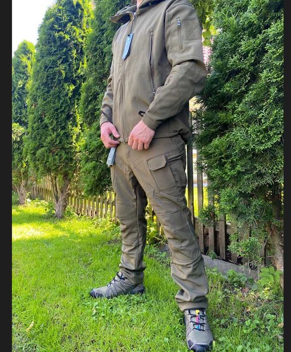 Чоловічий костюм Олива Койот Різні Розміри Softshell Чорний Мультикам