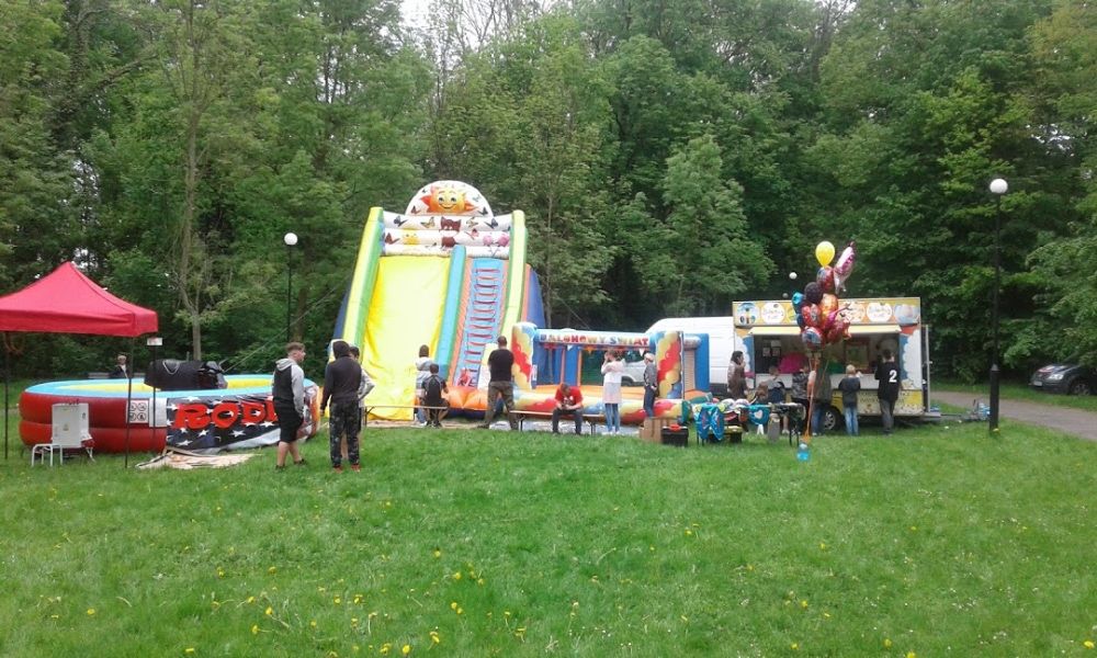 Byk rodeo dmuchance festyny zjeżdżalnia eurobungee wata cukrowa popcor