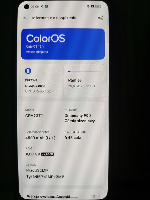 Smartfon Oppo Reno 7  5G