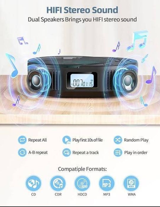 Програвач компакт-дисків Boombox CD Player BP2211 Портативний CD-плеєр