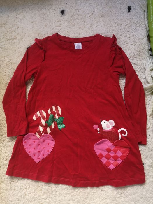 Lindex tunika świąteczna myszki