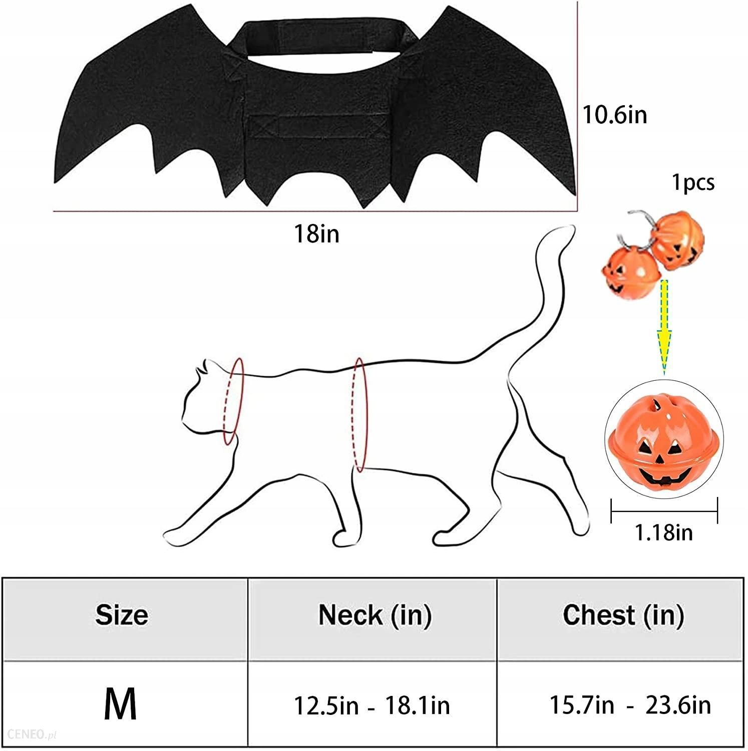 Halloweenowy kostium dla zwierzaka nietoperz