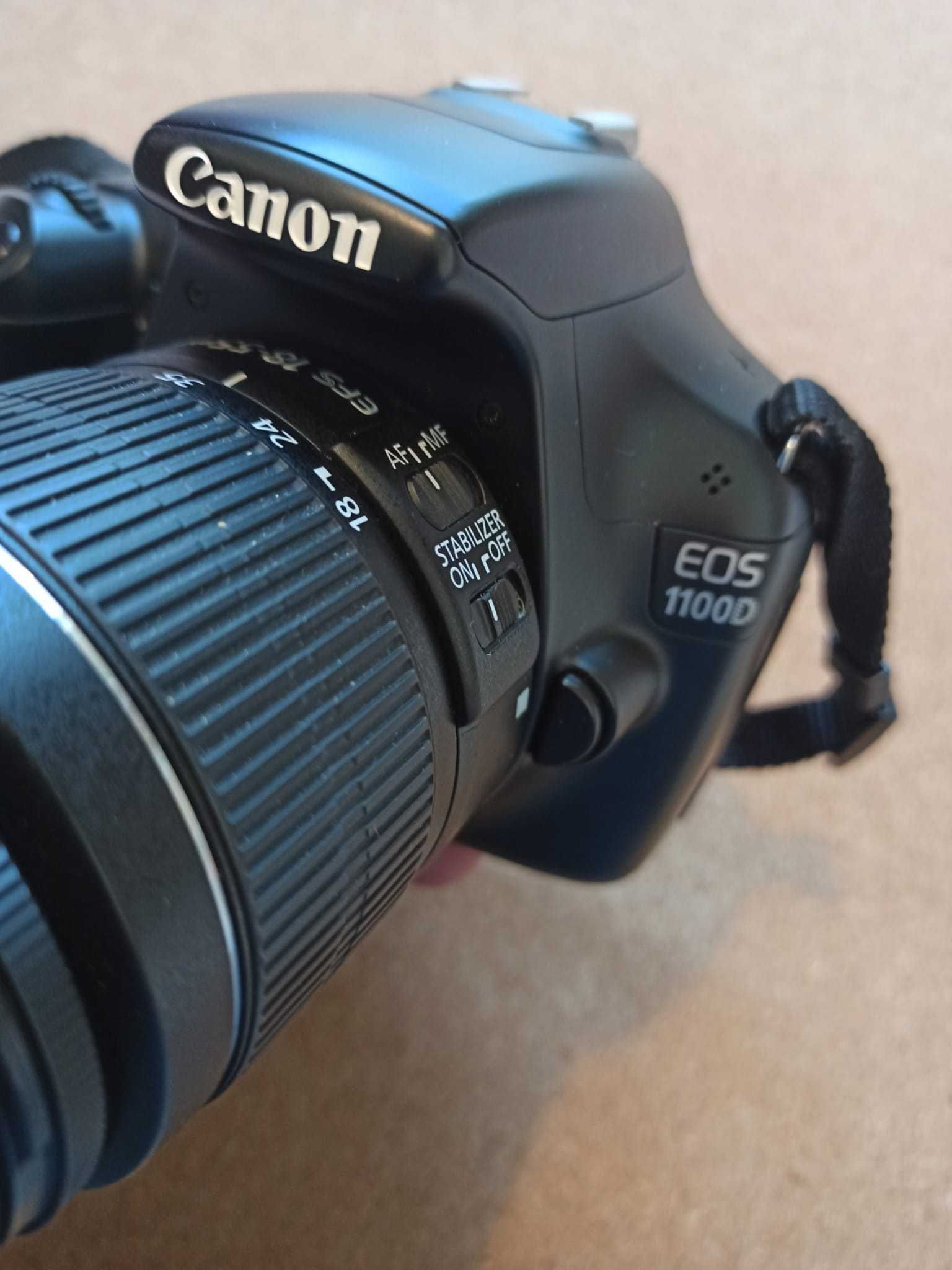 Máquina fotográfica Canon 1100D completa