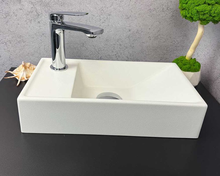 Умивальник «Естель» L Біла шагрень 400х220 прямокутний