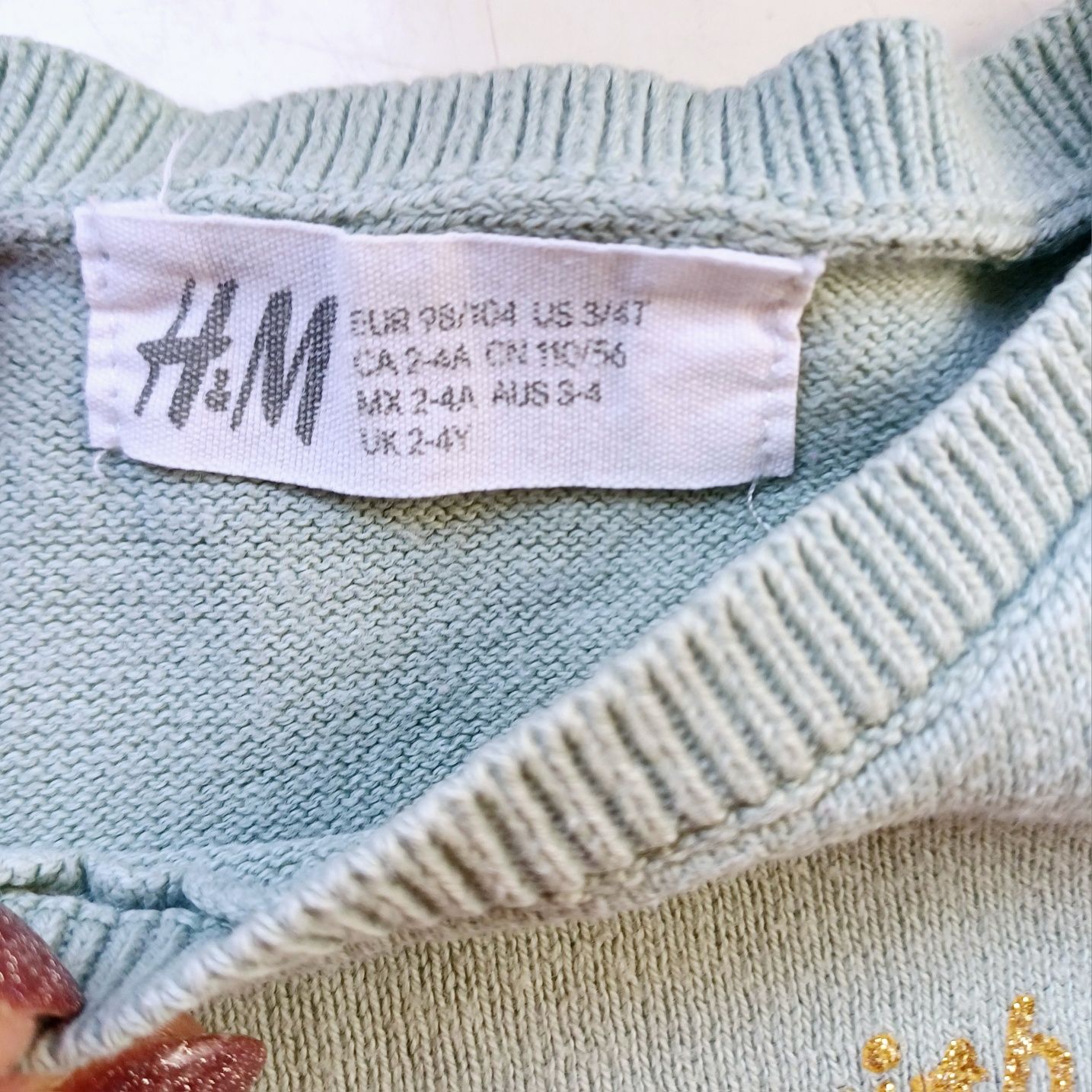 Sweterek kwiaty H&M 98