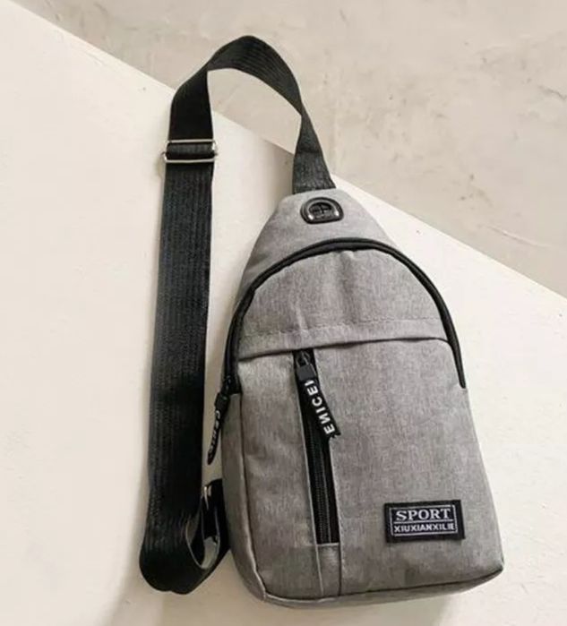 Мужская нагрудная сумка (рюкзак), через плечо